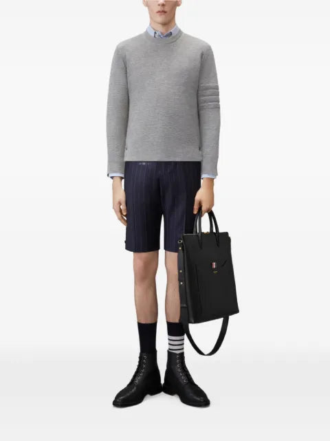 Thom Browne Ottoman Milano Stitch 4-Bar bomber Pullover