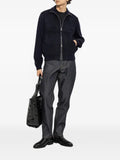 TOM FORD suede front merino full zip CARDIGAN