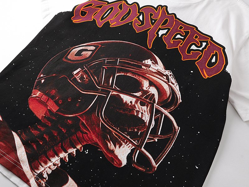 Godspeed Football Skeleton Graphic T-Shirt